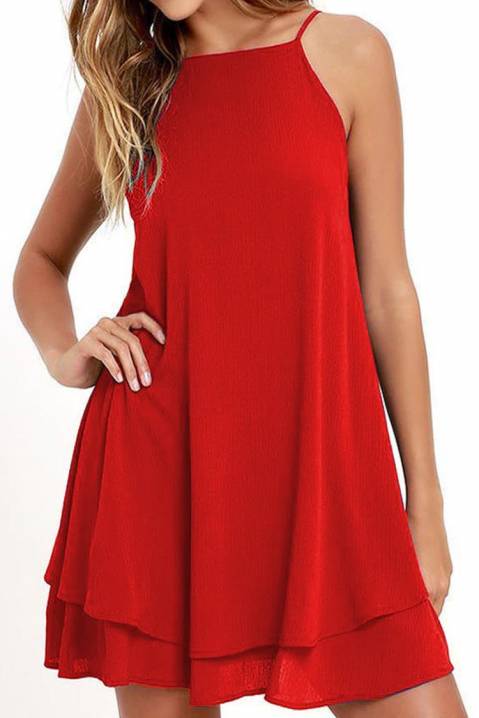 red colour one piece dress