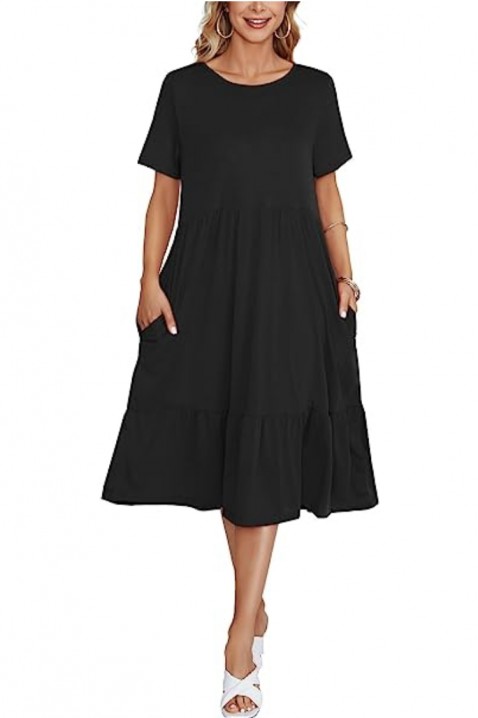Φόρεμα KIARSA BLACK, Χρώμα: μαύρο, IVET.EU - Εκπτώσεις έως -80%