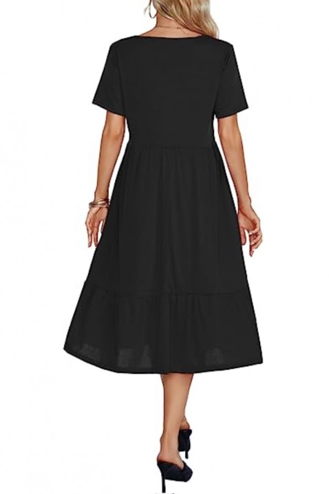 Φόρεμα KIARSA BLACK, Χρώμα: μαύρο, IVET.EU - Εκπτώσεις έως -80%