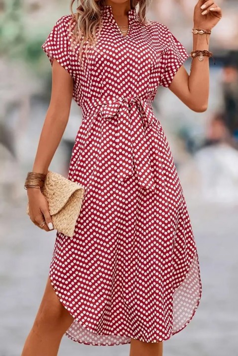 Φόρεμα DEGORSA, Χρώμα: άσπρο και κόκκινο, IVET.EU - Εκπτώσεις έως -80%
