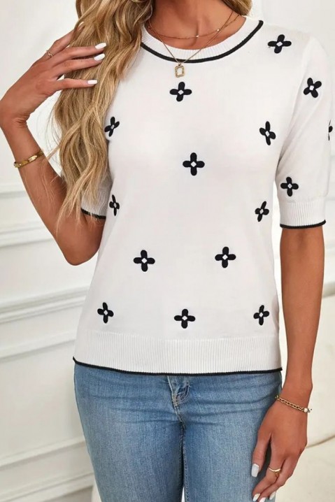 Γυναικείο μπλουζάκι STELORA WHITE, Χρώμα: άσπρο, IVET.EU - Εκπτώσεις έως -80%