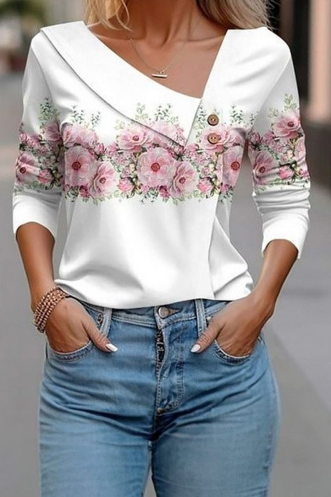 Γυναικεία μπλούζα ROZONLA, Χρώμα: άσπρο, IVET.EU - Εκπτώσεις έως -80%