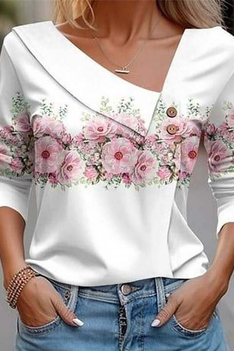 Γυναικεία μπλούζα ROZONLA, Χρώμα: άσπρο, IVET.EU - Εκπτώσεις έως -80%