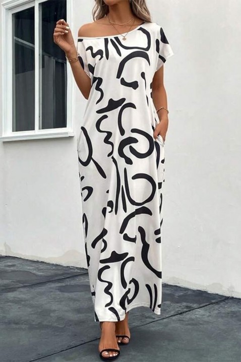 Φόρεμα BLIDERFA, Χρώμα: μαύρο και άσπρο, IVET.EU - Εκπτώσεις έως -80%