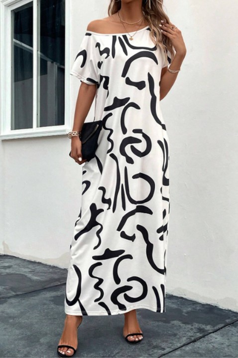 Φόρεμα BLIDERFA, Χρώμα: μαύρο και άσπρο, IVET.EU - Εκπτώσεις έως -80%