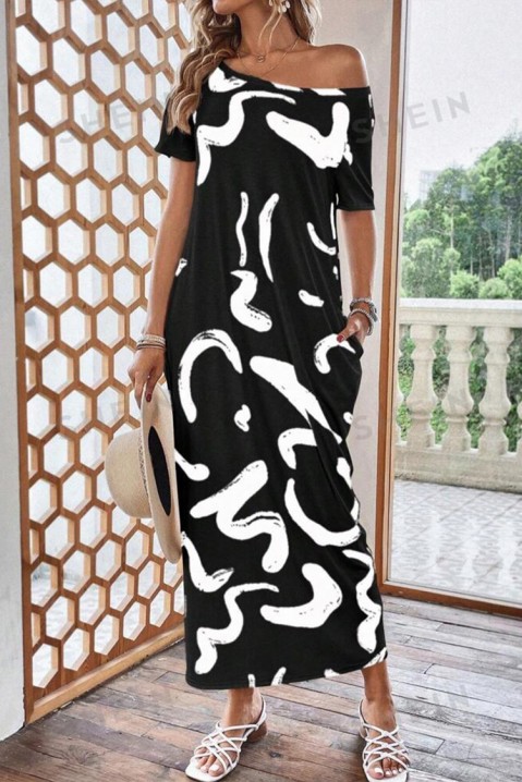 Φόρεμα BLUPERDA, Χρώμα: μαύρο και άσπρο, IVET.EU - Εκπτώσεις έως -80%