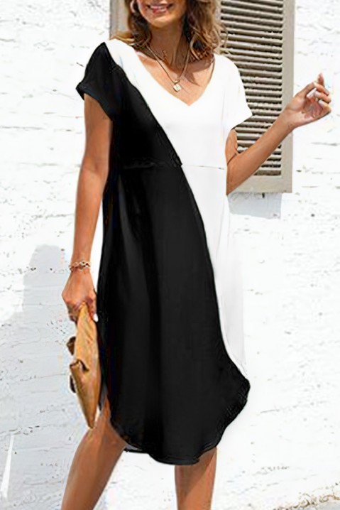 Φόρεμα EDRIMOLDA, Χρώμα: μαύρο και άσπρο, IVET.EU - Εκπτώσεις έως -80%