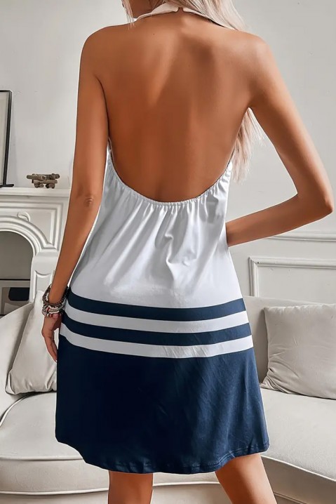 Φόρεμα TROMELFA, Χρώμα: μπλε και άσπρο, IVET.EU - Εκπτώσεις έως -80%