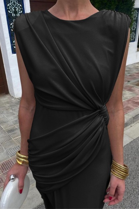 Φόρεμα TIOMELSA BLACK, Χρώμα: μαύρο, IVET.EU - Εκπτώσεις έως -80%
