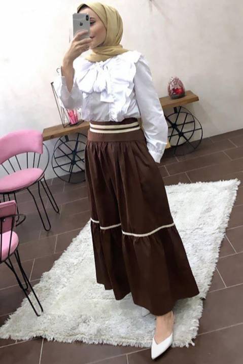 Skirt NAWRA BROWNFast shipping