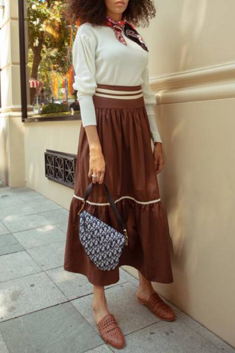 Skirt NAWRA BROWNFast shipping