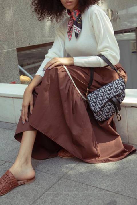 Skirt NAWRA BROWNFast shipping