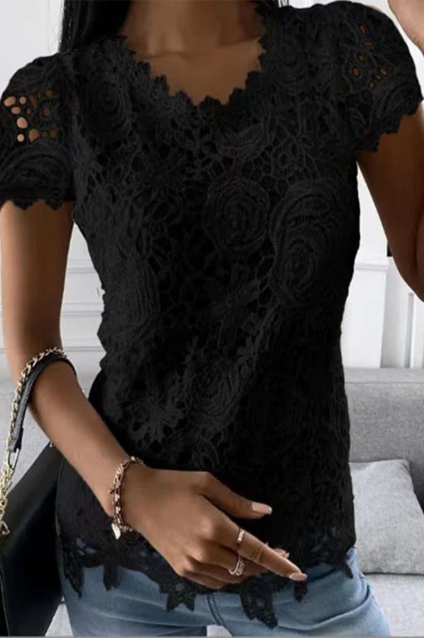 Dámska blúzka KROELA BLACK, Farba: čierna, IVET.EU - Štýlové oblečenie