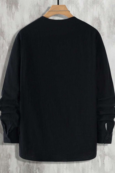 Pánska košeľa TROMELDO BLACK, Farba: čierna, IVET.EU - Štýlové oblečenie