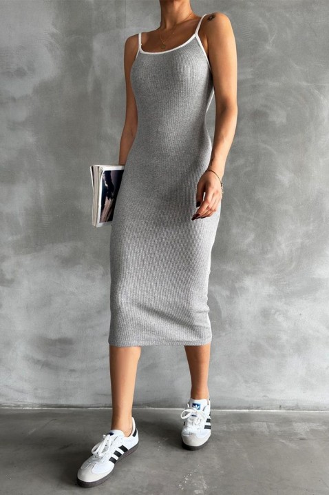Šaty FITENDA GREY, Farba: sivá, IVET.EU - Štýlové oblečenie