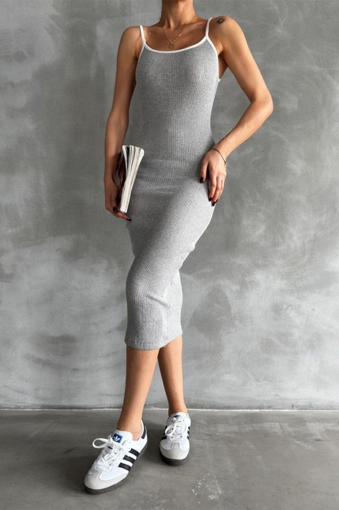 Šaty FITENDA GREY, Farba: sivá, IVET.EU - Štýlové oblečenie