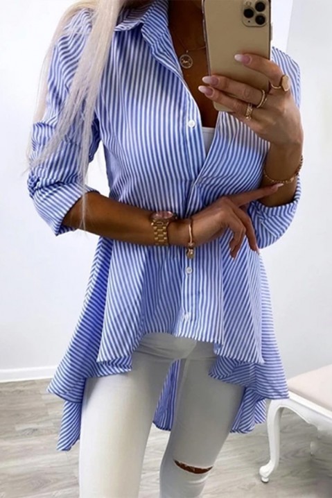 Γυναικείο πουκάμισο KOLIBREDA, Χρώμα: μπλε και άσπρο, IVET.EU - Εκπτώσεις έως -80%