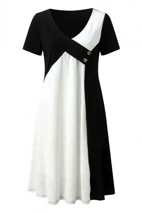 Šaty OPIELDA, Farba: bielo čierna, IVET.EU - Štýlové oblečenie