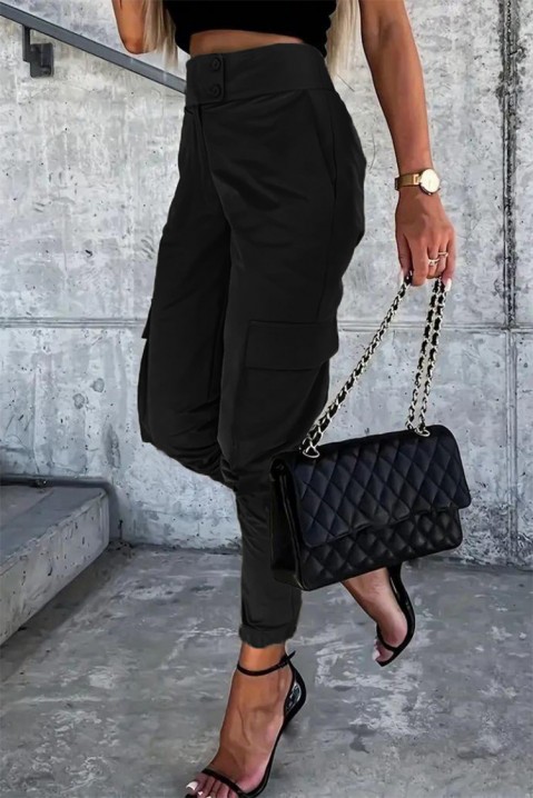Kalhoty ORFILZA BLACK, Barva: černá, IVET.EU - Stylové oblečení