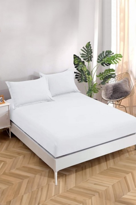 Prostěradlo s gumou BANDENA WHITE 200х220 cm, Barva: bílá, IVET.EU - Stylové oblečení