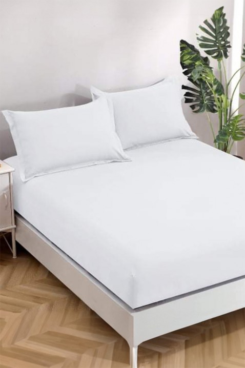 Prostěradlo s gumou BANDENA WHITE 200х220 cm, Barva: bílá, IVET.EU - Stylové oblečení