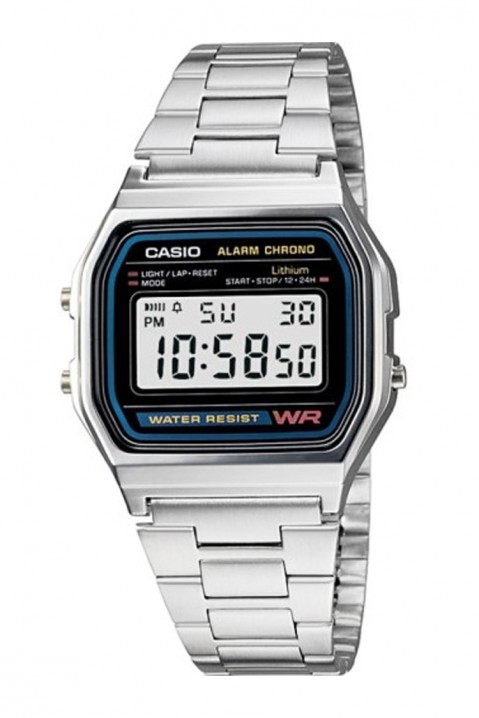 Pánske hodinky CASIO A158WA-1DF, Farba: strieborná, IVET.EU - Štýlové oblečenie