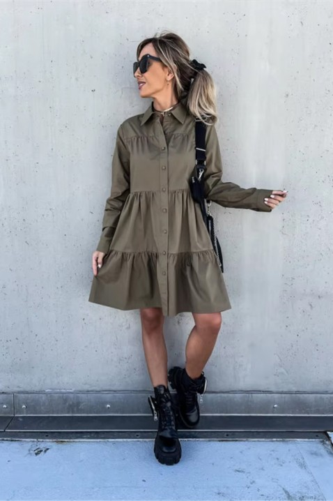 Šaty FORGELDA KHAKI, Barva: khaki, IVET.EU - Stylové oblečení