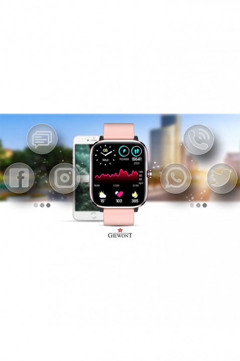 Smartwatch Giewont Dynamic SmartCall GW230-1, Χρώμα: ροζ, IVET.EU - Εκπτώσεις έως -80%