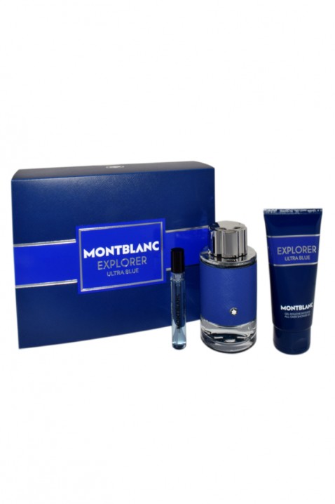 Pánský komplet Mont Blanc Explorer Ultra Blue EDP 100 ml + Travel Spray 7,5 ml + Shower Gel 100 mlIVET.EU - Stylové oblečení