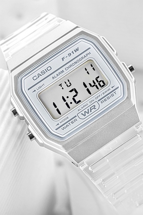 Dětské hodinky Casio F-91WS-7DF, Barva: bílá, IVET.EU - Stylové oblečení