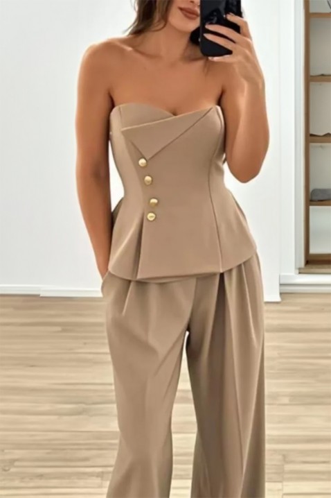 Top VERLONVA BEIGE, Barva: béžová, IVET.EU - Stylové oblečení