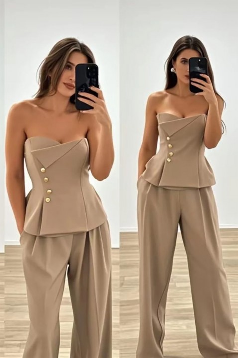 Top VERLONVA BEIGE, Barva: béžová, IVET.EU - Stylové oblečení