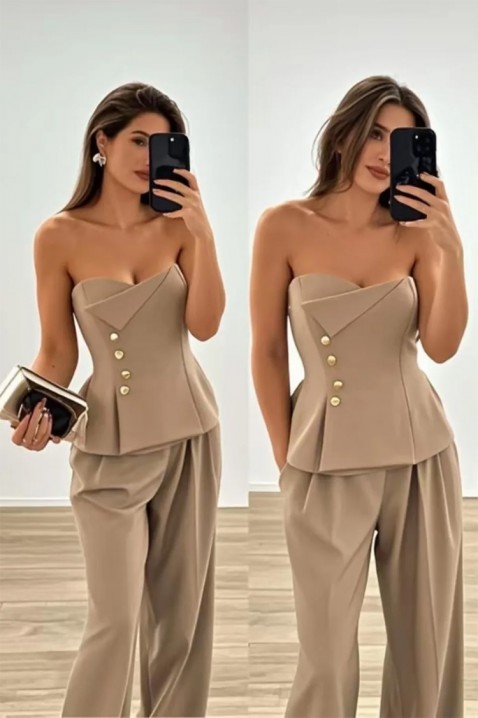 Top VERLONVA BEIGE, Barva: béžová, IVET.EU - Stylové oblečení