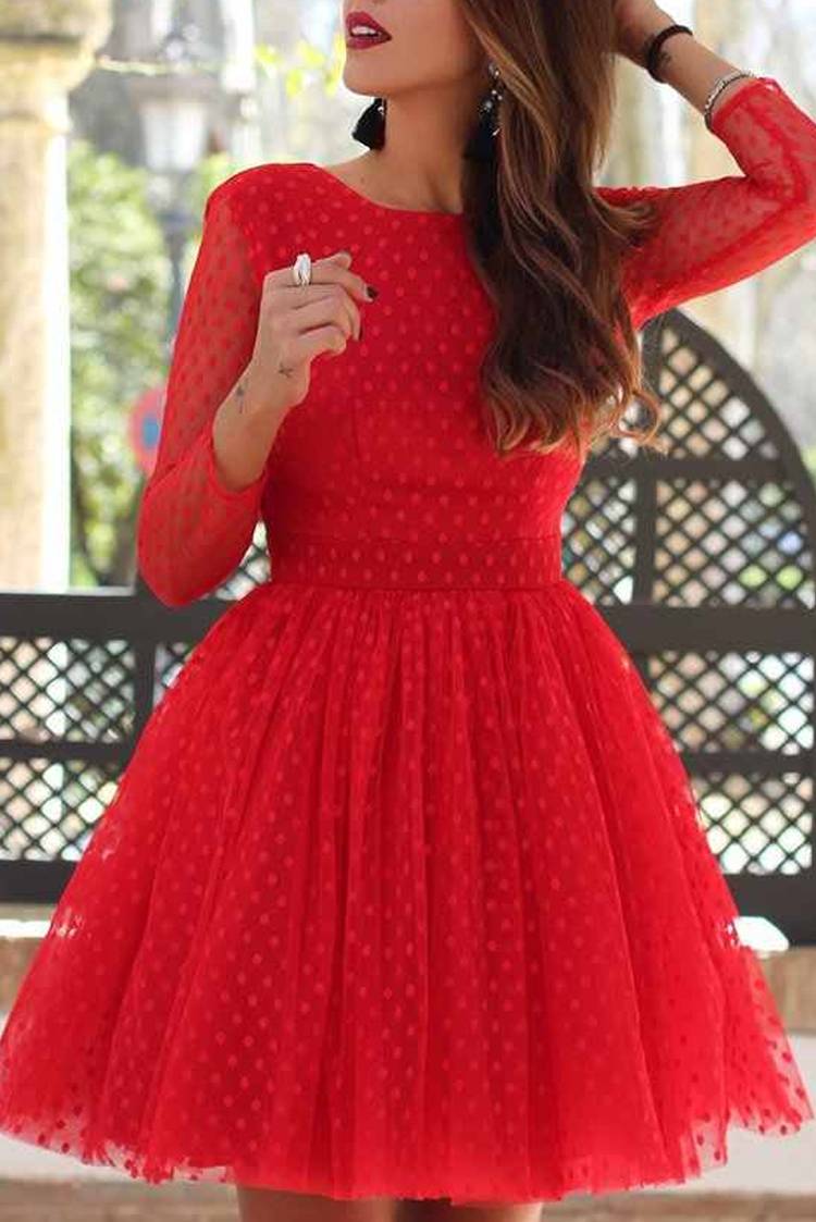 short dress red colour